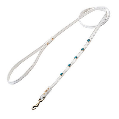 Pebbies Faceted Turquise Dog Leash_big